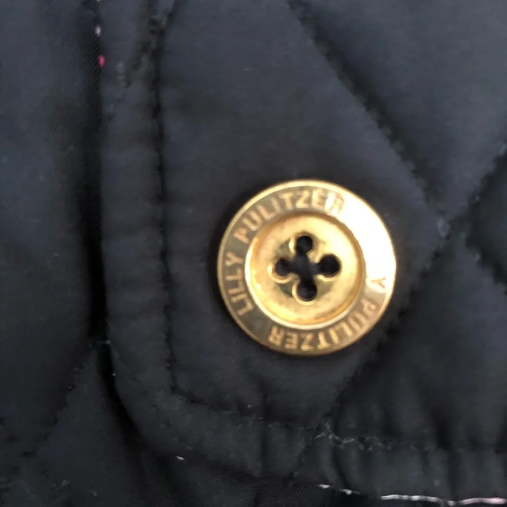 Lily Pulitzer Reverse Vest - Size ? - Black/Pink - Picture 4 of 6